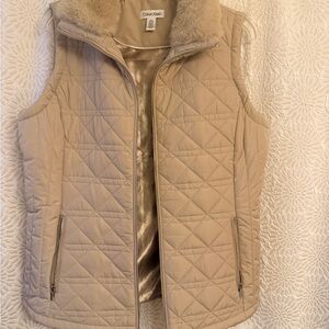 Calvin Klein Women's Tan Quilted Vest